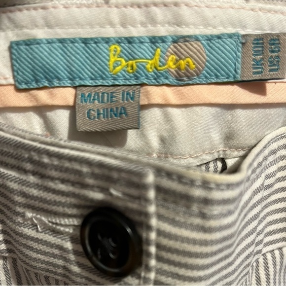 Boden Chino Blue/White Pin Stripe Pants S. 6R - Picture 2 of 6